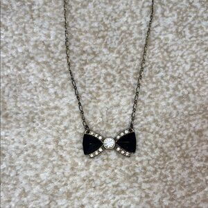 JCrew Black Bow Necklace